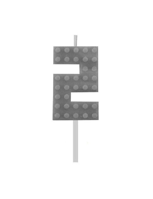 LUMANARE TORT Number 2, brick/model constructie, 5.5cm 7C-SUK2 [2]