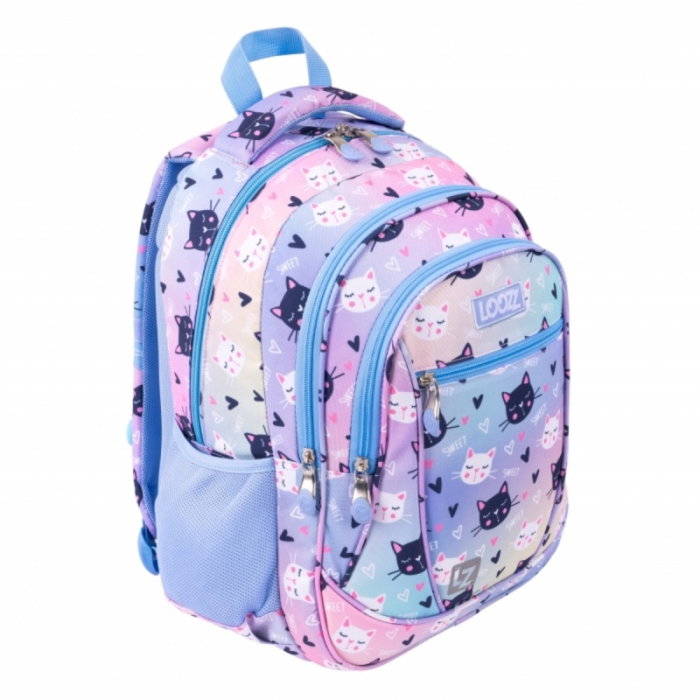 RUCSAC SCOLAR PREMIUM LOOZZ 3 COMPARTIMENTE HAPPY CATS 720079 [2]
