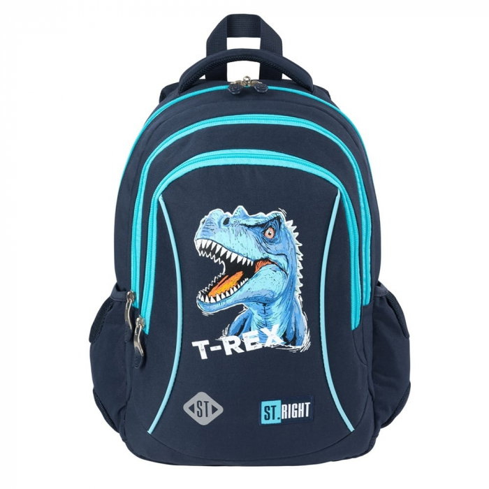 MA RUCSAC SCOLAR ST.RIGHT 3 COMPARTIMENTE BP-26 BLUE T-REX 683572 [2]