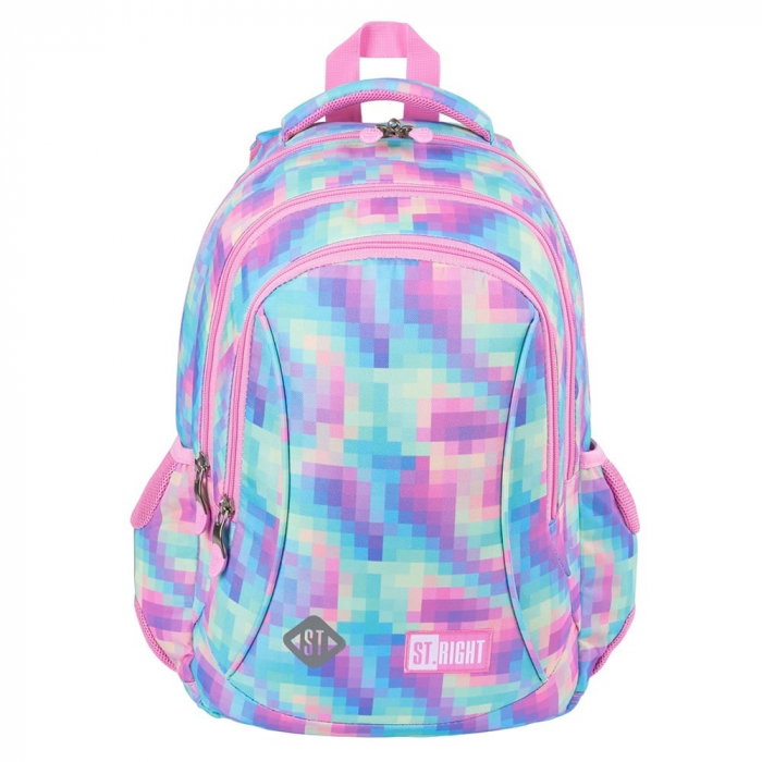 RUCSAC SCOLAR ST.RIGHT 3 COMPARTIMENTE BP-26 PASTEL PIXEL 682872 [1]