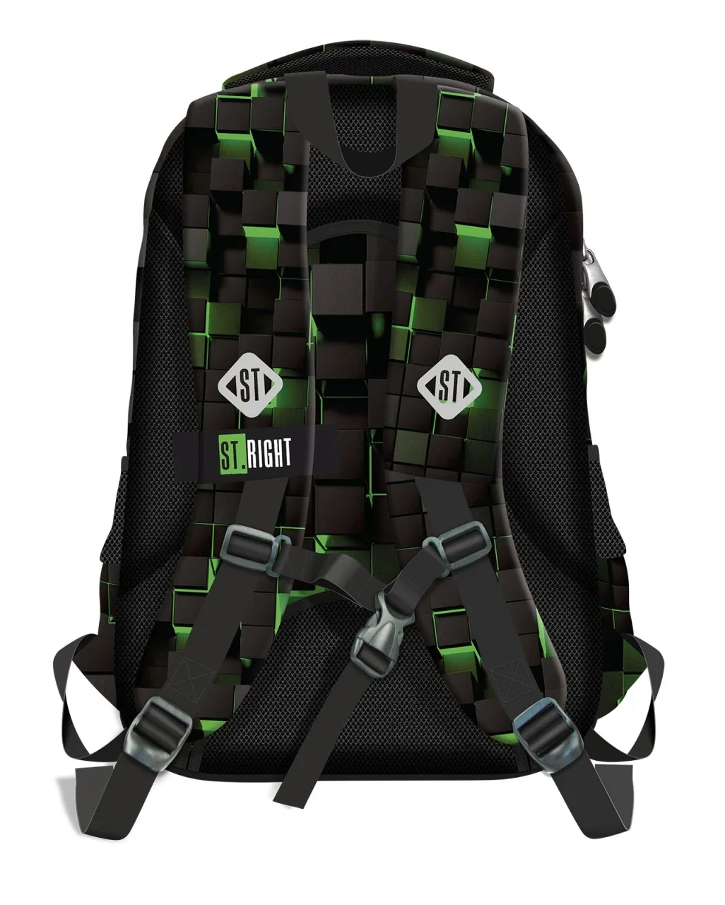 RUCSAC SCOLAR ST.RIGHT 3 COMPARTIMENTE BP-77 GREEN GAME 681516 [2]
