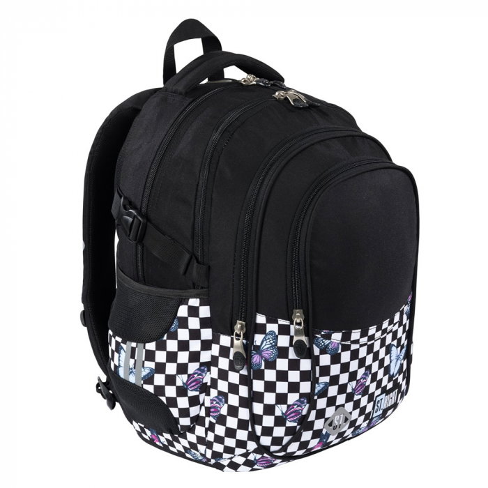 MA RUCSAC SCOLAR ST.RIGHT 4 COMPARTIMENTE BP-01 CHESSBOARD BUTTERFLIES 680434 [2]