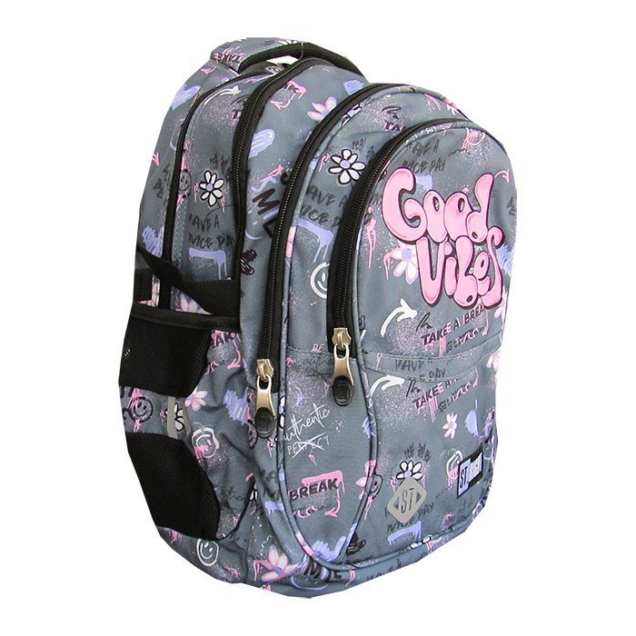MA RUCSAC SCOLAR ST.RIGHT 4 COMPARTIMENTE BP-01 GOOD VIBES 680090 [4]