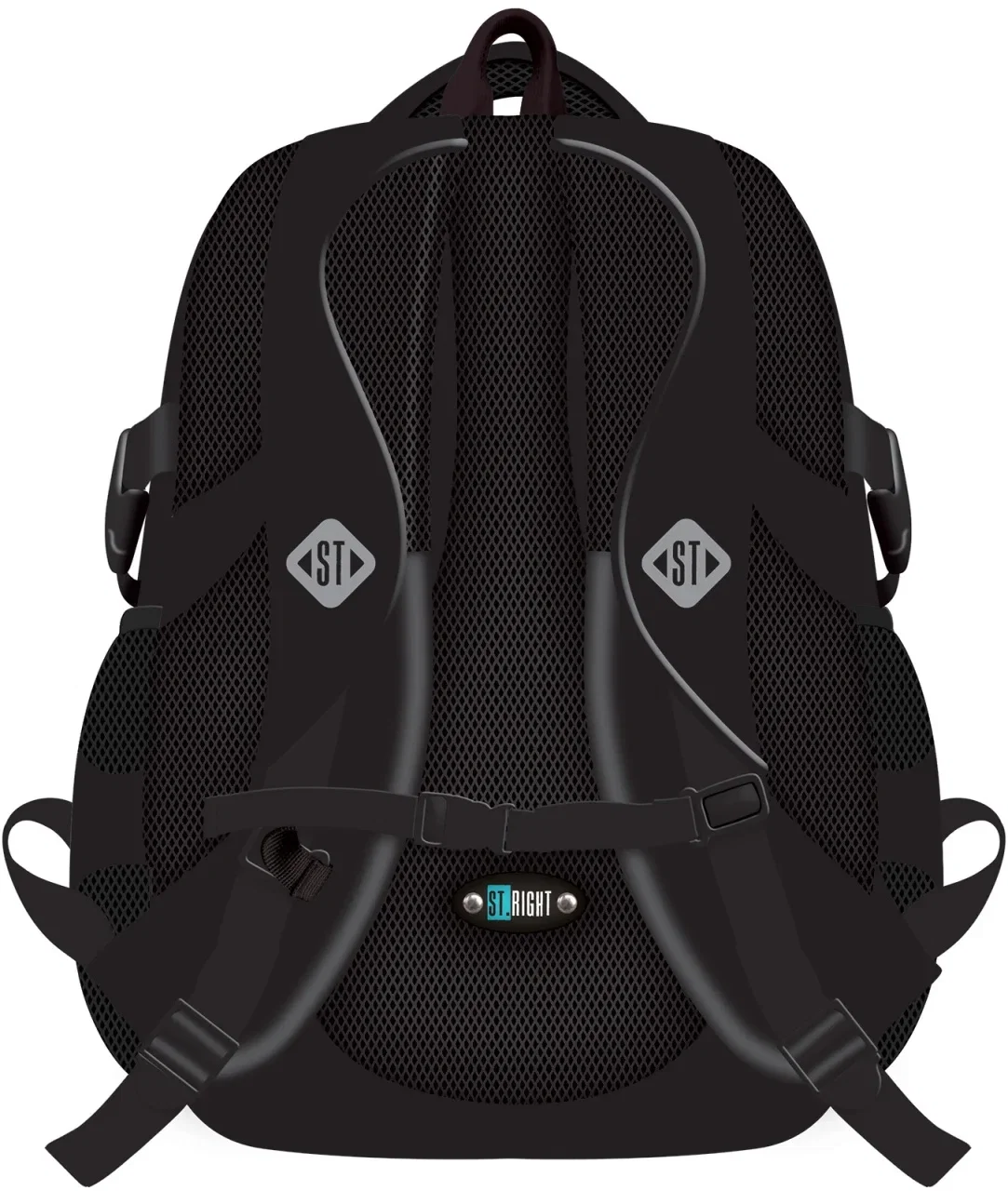 MA RUCSAC SCOLAR ST.RIGHT 4 COMPARTIMENTE BP-01 SMILEY FACE 665660 [2]