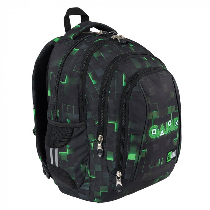 MA RUCSAC SCOLAR ST.RIGHT 4 COMPARTIMENTE BP-04 GREEN GAME 681509 [2]