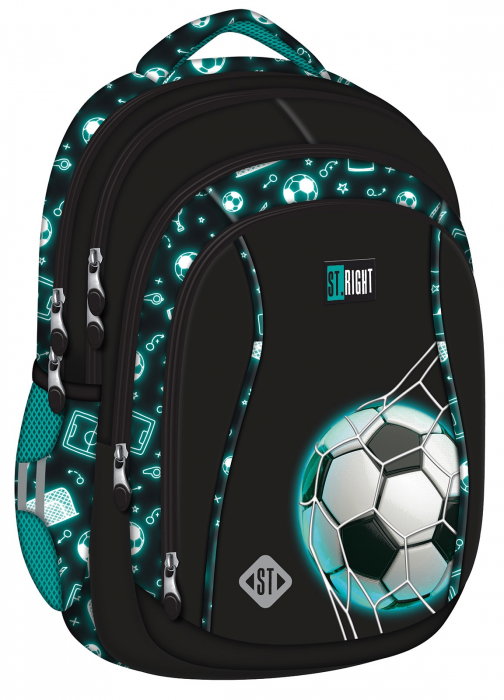 MA RUCSAC SCOLAR ST.RIGHT 4 COMPARTIMENTE BP-04 NEON FOOTBALL 685033 [1]