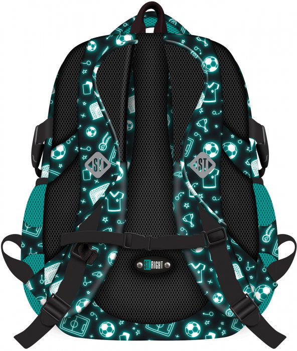 MA RUCSAC SCOLAR ST.RIGHT 4 COMPARTIMENTE BP-04 NEON FOOTBALL 685033 [2]