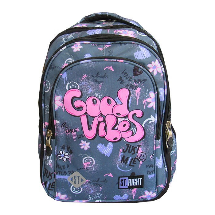 MA RUCSAC SCOLAR ST.RIGHT 4 COMPARTIMENTE BP-58 GOOD VIBES 680106 [2]
