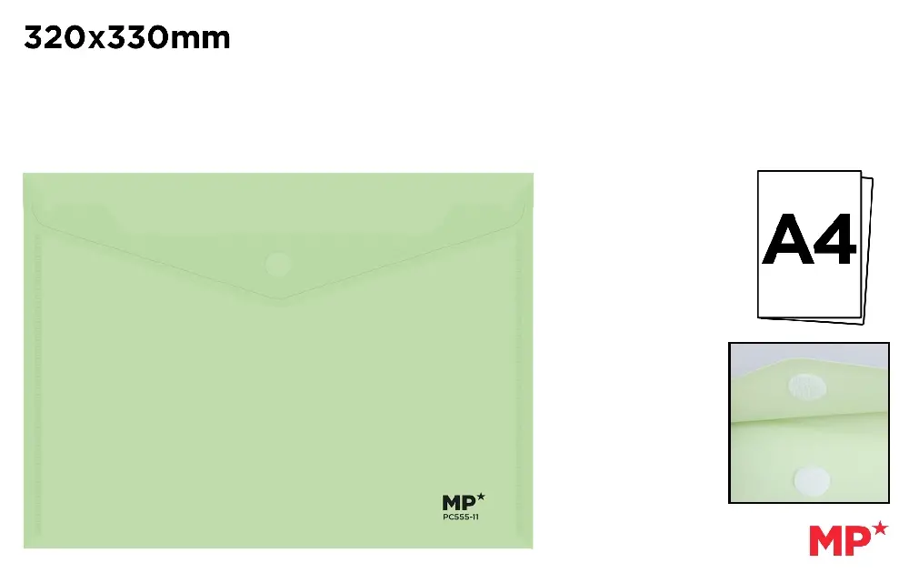 MAPA PLASTIC IPB A4 CU SCAI VERDE PC555-11 [1]