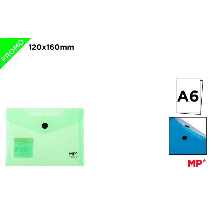 Mapa Plastic IPB A6 cu Capsa Verde Deschis Transparent PC545-07 [1]