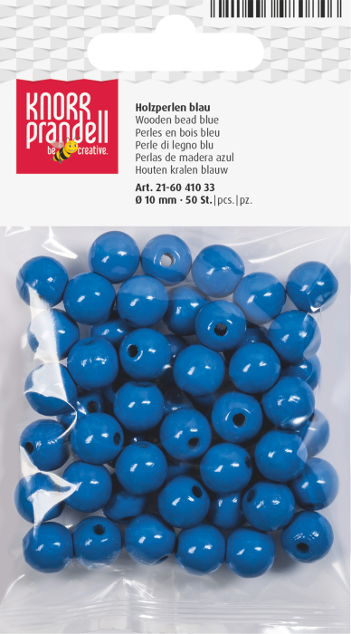 Set 50 Mărgele Lemn 10mm Albastru Knorr Prandell [1]