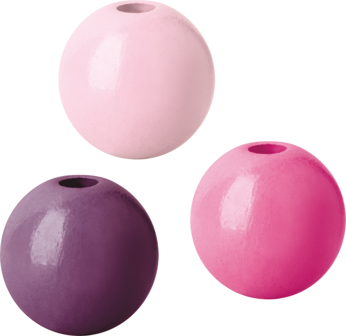Set 50 Mărgele Lemn 10mm Mix Roz-Violet Knorr Prandell [2]