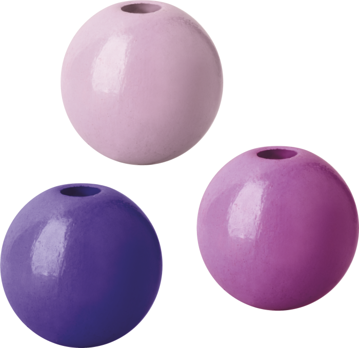Set 50 Mărgele Lemn 10mm Mix Violet Knorr Prandell [2]