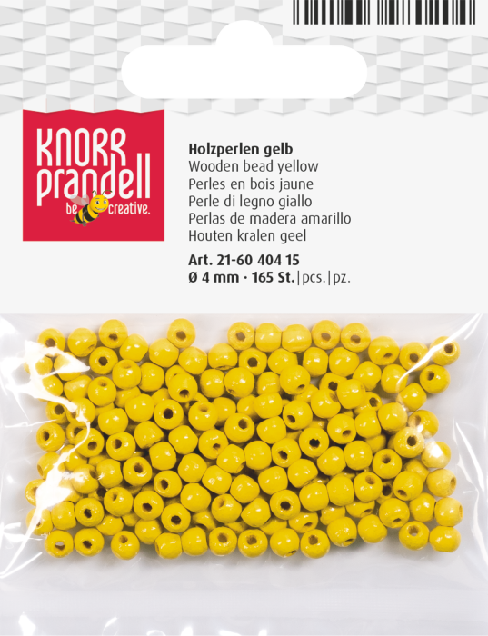 Set 165 Mărgele Lemn 4mm Galben Knorr Prandell [1]