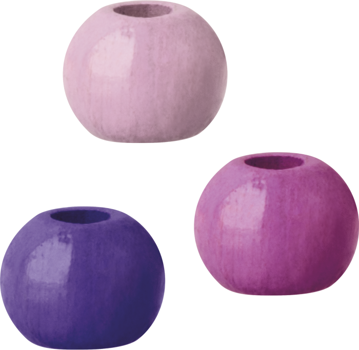 Set 165 Mărgele Lemn 4mm Mix Violet Knorr Prandell [2]