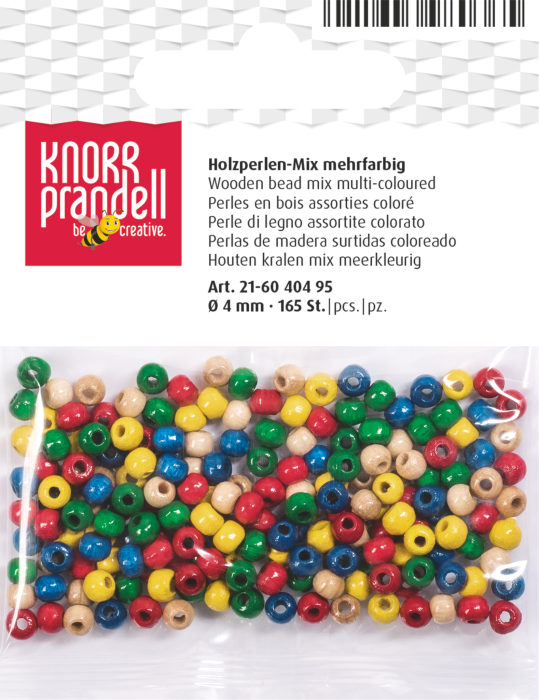 Set 165 Mărgele Lemn 4mm Mix Multicolore Knorr Prandell [1]