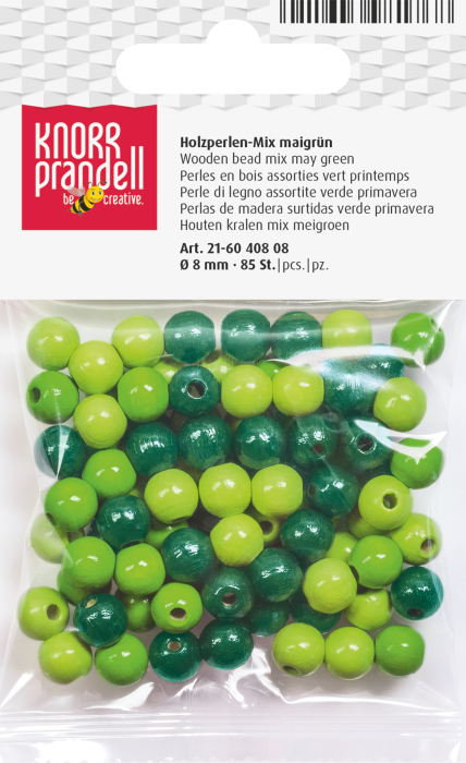 Set 85 Mărgele Lemn 8mm Mix Verde Mai Knorr Prandell [1]