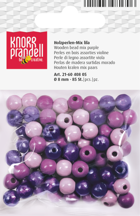 Set 85 Mărgele Lemn 8mm Mix Violet Knorr Prandell [1]