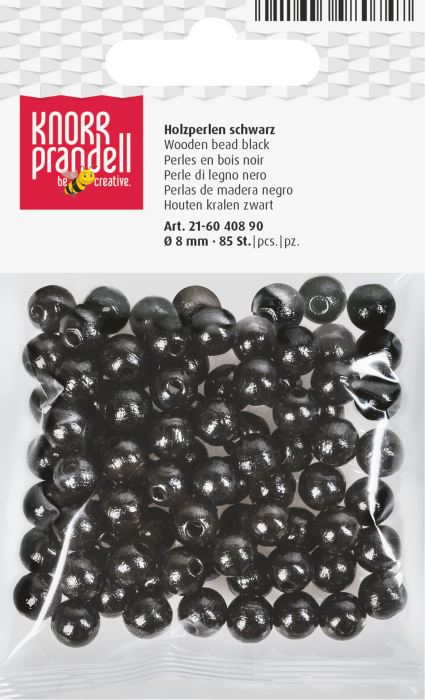Set 85 Mărgele Lemn 8mm Negre Knorr Prandell [1]