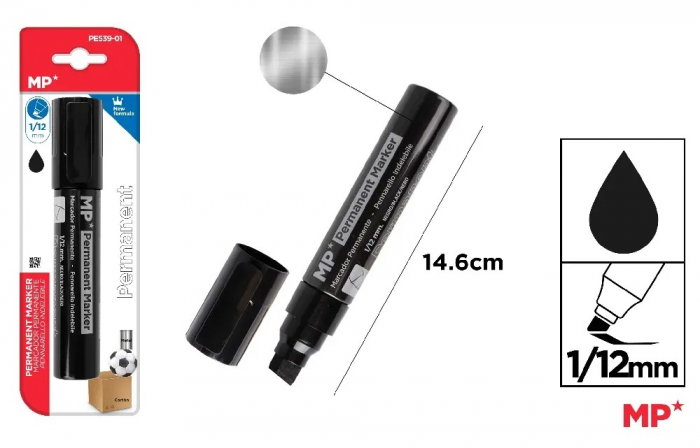 MARKER PERMANENT IPB 1/12MM NEGRU PE539-01 [1]