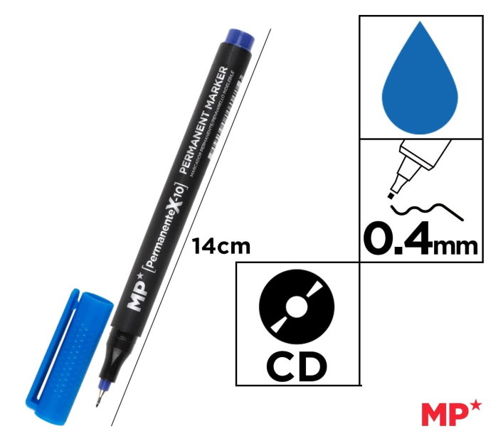 MARKER PERMANENT IPB CD/DVD 0.4MM ALBASTRU PE413-S [1]