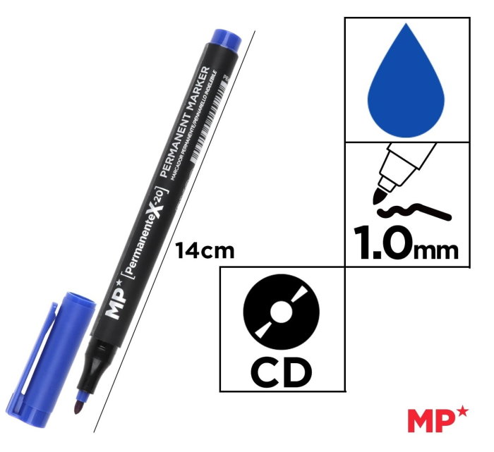 MARKER PERMANENT IPB CD/DVD 1.0MM ALBASTRU PE417-S [1]