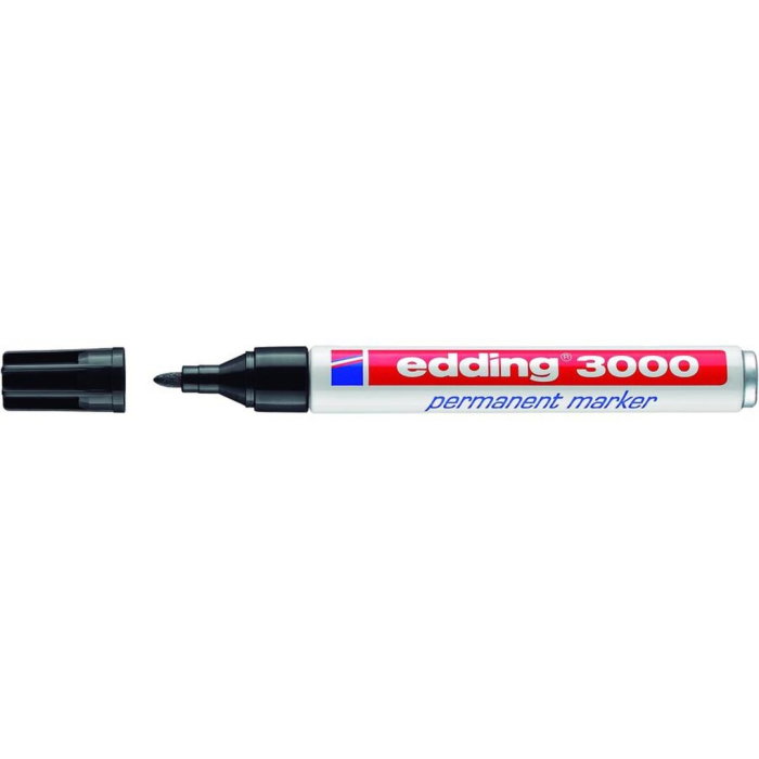 Marker Permanent Edding 3000 Negru Vârf Rotund [1]