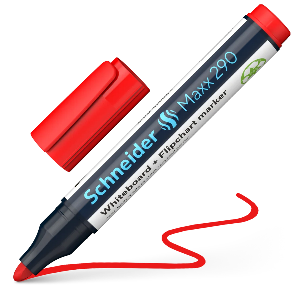 Marker Whiteboard și Flipchart Schneider Maxx 290 Roșu 6514 [1]