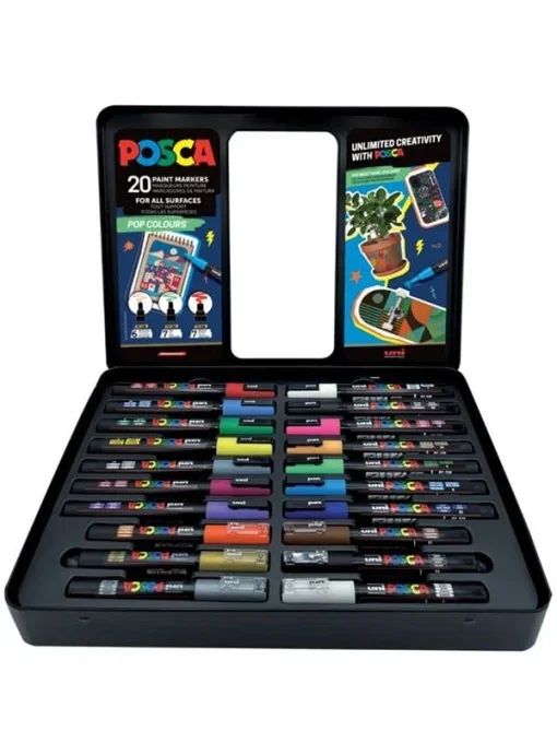 MARKER UNI POSCA 20/SET CUTIE METALICA PC-1M,PC3,PC5  C4306 [2]