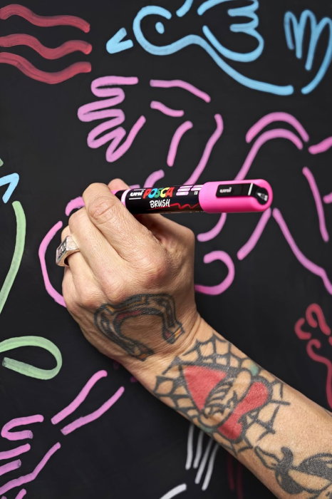 MARKER UNI POSCA PC-5BR 1-4MM 8 CULORI/SET VARF PENSULA M1602 [8]