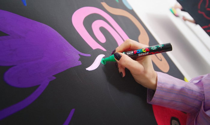 MARKER UNI POSCA PC-5BR 1-4MM 8 CULORI/SET VARF PENSULA M1602 [9]