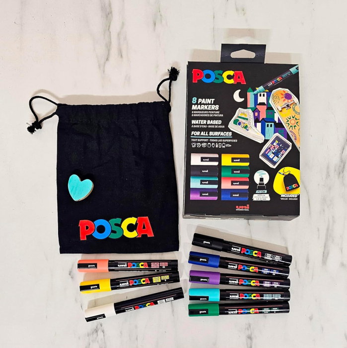 MARKER UNI POSCA PC-5M 1.8-2.5 MM 8 CULORI/SET CUTIE CARTON  M1558 [5]