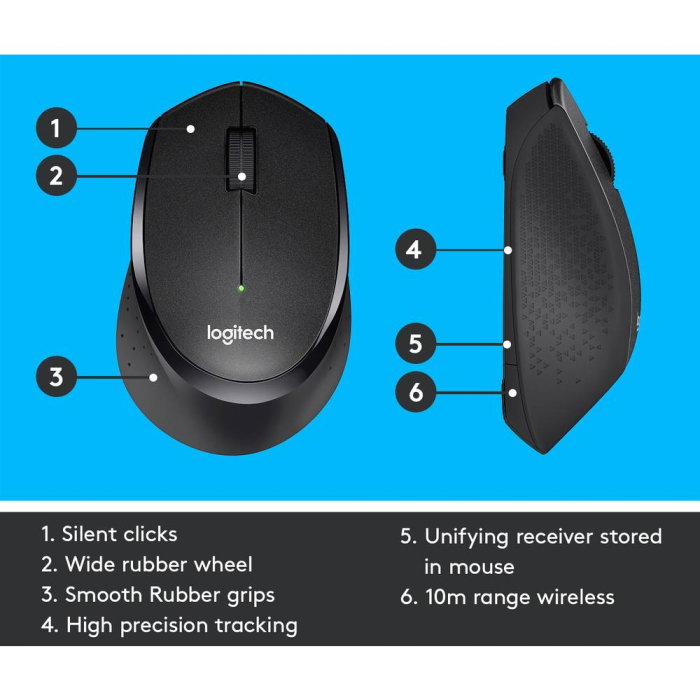 Mouse Wireless silent click Logitech M330 [4]