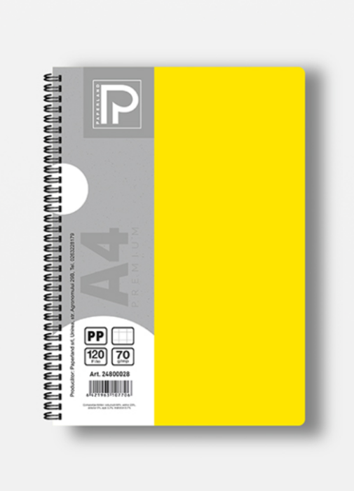 CAIET A4 120F 70g PATRATELE COPERTA PLASTIC SPIRA 24800028 [9]