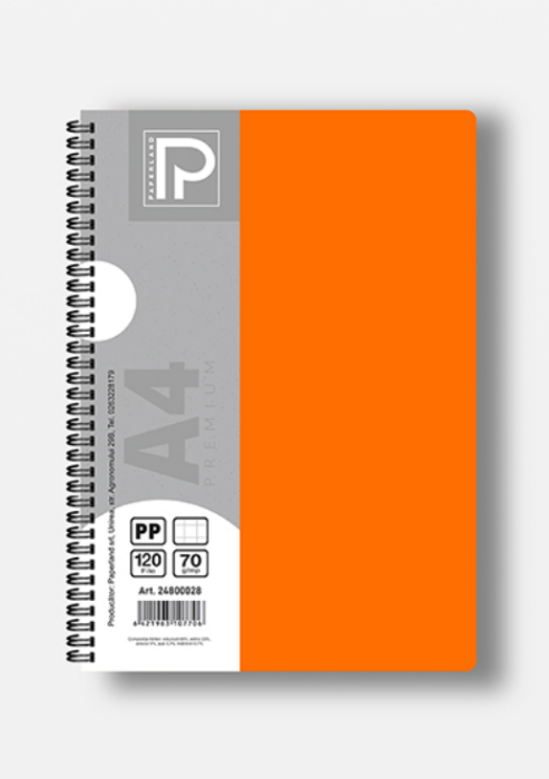 CAIET A4 120F 70g PATRATELE COPERTA PLASTIC SPIRA 24800028 [4]