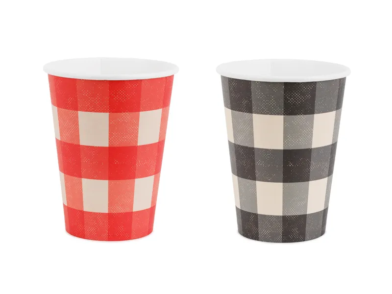 Pahare Carton Checkered Mix 400ml 6 buc KPP106-EU3 [1]