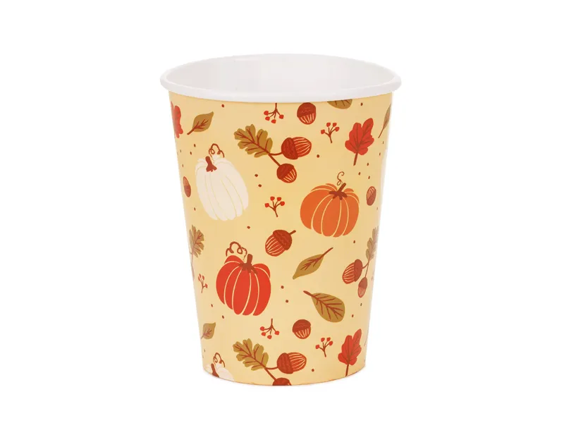 Pahare Carton Pumpkins and acorns 250ml Orange 6/set KPP121-EU3 - [2]