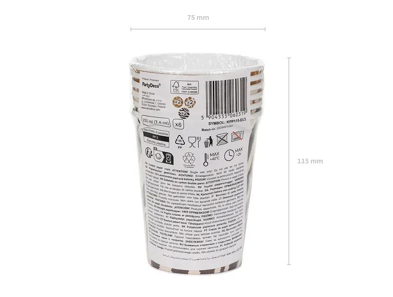 Pahare Carton Safari Spots Mix 220ml 6 buc KPP115-EU3 [5]