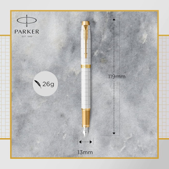 PARKER STILOU IM PREMIUM ALB PERLAT PENITA F 160425 [5]