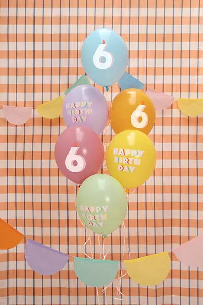BALOANE Balloons 30 cm, Happy Birthday 6, mix, 6/SET SB14P-356-000-6 [1]