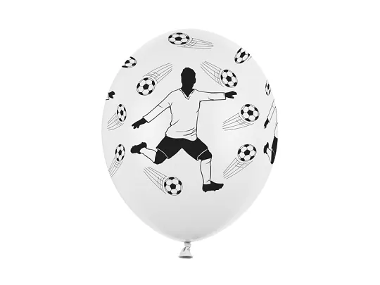 BALOANE Balloons 30cm, Footballer and balls, Pastel Pure White, 6/set SB14P-138-008-6 [2]