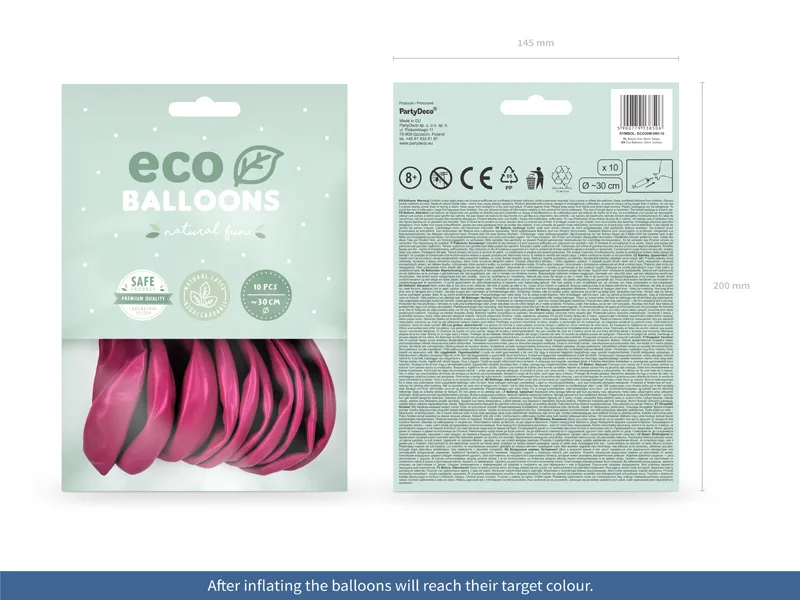 BALOANE Eco Balloons 30cm, metallic, fuchsia 10/set ECO30M-080-10 [2]