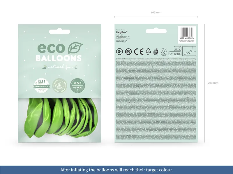 BALOANE Eco Balloons 30cm, metallic, green apple 10/set ECO30M-102J-10 [2]