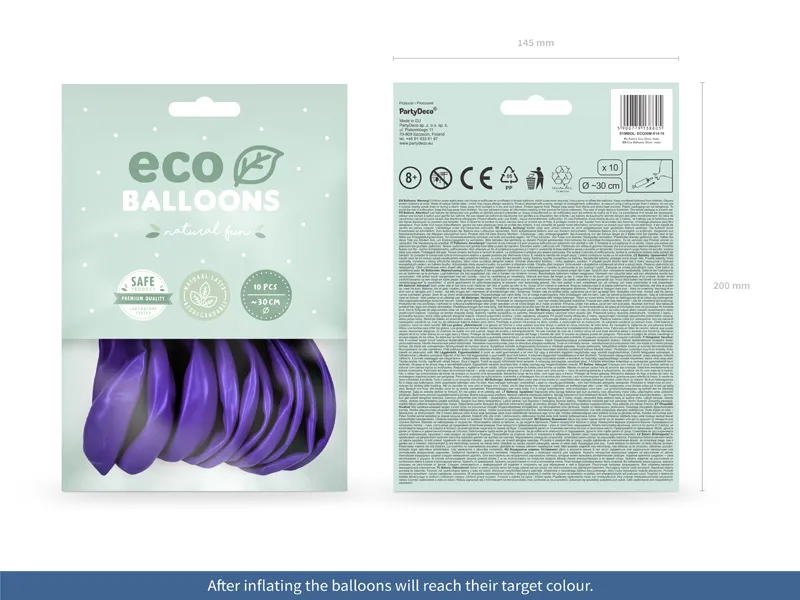 BALOANE Eco Balloons 30cm, metallic, violet 10/set ECO30M-014-10 [2]