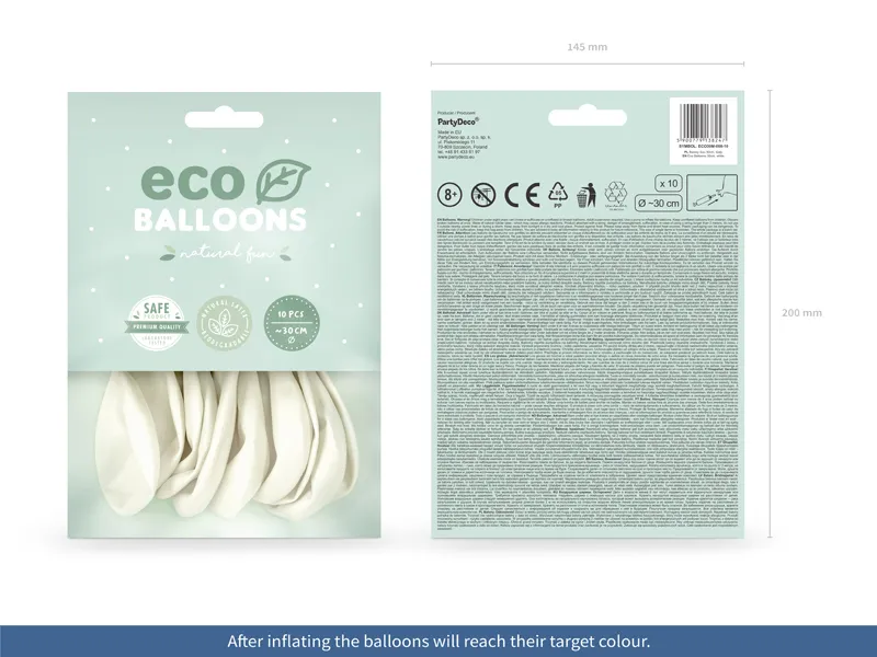 BALOANE Eco Balloons 30cm, metallic, white 10/set ECO30M-008-10 [2]
