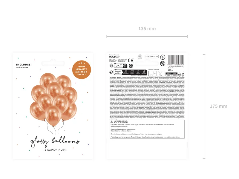 BALOANE Glossy Balloons 30cm cooper 10/SET CHB1-020-10 [2]