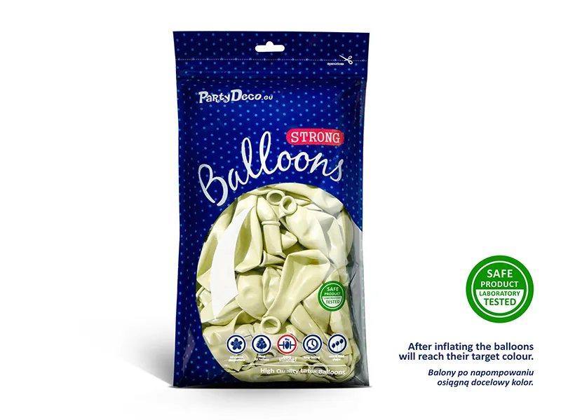 PD BALOANE Strong Balloons, 27cm, Metallic Light Cream 50/set SB12M-019J-50 [2]