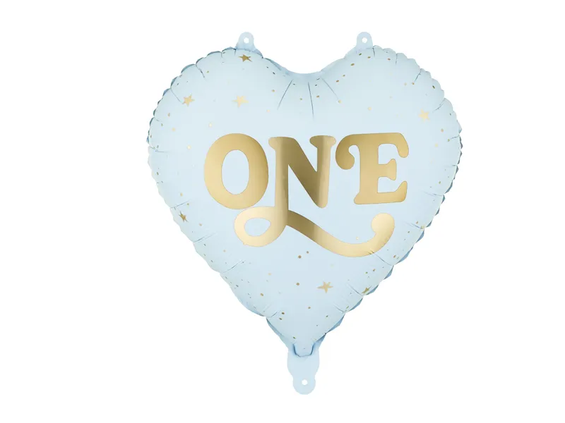BALON FOLIE ALUMINIU Heart "One", 45cm, light blue FB390-001J [1]