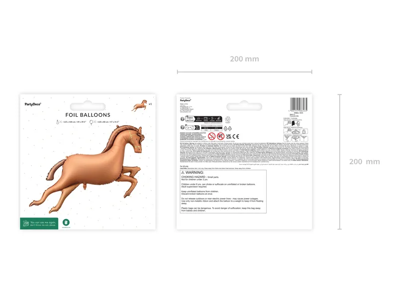 PD BALON FOLIE ALUMINIU Horse, 125x100cm, mix FB279 [3]
