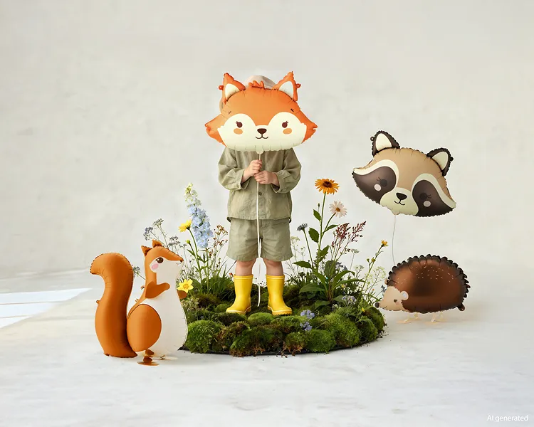 BALON FOLIE ALUMINIU Raccoon, 59x39cm, mix FB367 [2]